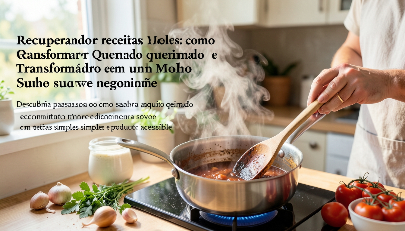 Como Resgatar um Molho Queimado e Transformá‑lo em um Molho Suave novamente